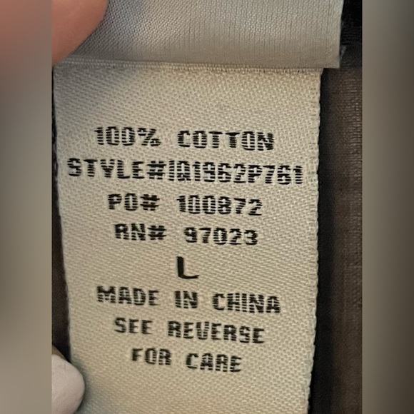 DayTrip Semi Sheer Gray Button Down Blouse SZ L - Picture 10 of 10